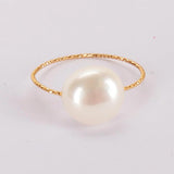 11-12mm Baroque Pearl 18k Ring Wedding Mesmerizing Natural