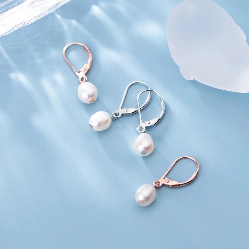 925 Silver Geometric Hoop Earrings for Women