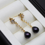 Modern Woman's Pearl Earring, Freshwater Hangling Design