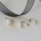 925 Silver Pearl Earrings Women Girl Jewelry Accessory