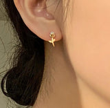 SHANICE S925 Sterling Silver Flower Pearl Stud Earrings