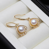 Real Freshwater Pearl Earrings for Women, Bridal Gift
