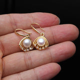 Real Freshwater Pearl Earrings for Women, Bridal Gift