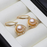 Real Freshwater Pearl Earrings for Women, Bridal Gift