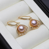 Real Freshwater Pearl Earrings for Women, Bridal Gift