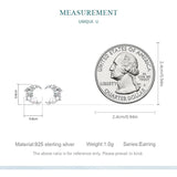 925 Silver Moon & Pearl Stud Earrings Wedding Gift BSE666