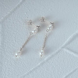 925 Silver Stud Earrings Baroque Pearl Drop Earrings