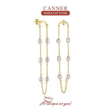 925 Silver Pearl Drop Earrings Pendientes Con Perlas