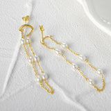 925 Silver Pearl Drop Earrings Pendientes Con Perlas