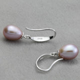 Water Drop Freshwater Pearl 925 Silver Earrings