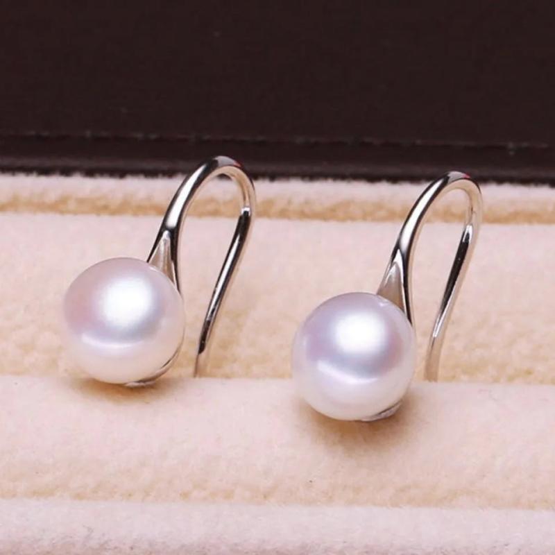 Freshwater Pearl 925 Sterling Silver Stud Earrings Gift