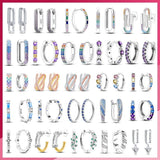 925 Silver Sparkling Love Heart Earrings