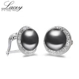 Freshwater Pearl Earrings 925 Silver Jewelry Drop