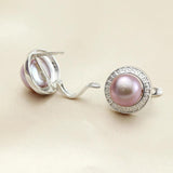 Freshwater Pearl Earrings 925 Silver Jewelry Drop