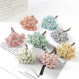 Mini Plastic Artificial Flowers Bouquet Home Room Decor Wedding DIY Wreath