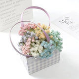 Mini Plastic Artificial Flowers Bouquet Home Room Decor Wedding DIY Wreath