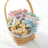 Mini Plastic Artificial Flowers Bouquet Home Room Decor Wedding DIY Wreath