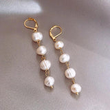 Baroque Freshwater Pearl Tassel Earrings 14K Filled