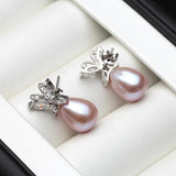 Freshwater Pearl Earrings 925 Silver Girl Gift
