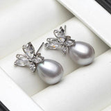 Freshwater Pearl Earrings 925 Silver Girl Gift