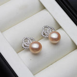 925 Sterling Silver Natural Freshwater Pearl Earrings for Women