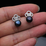 925 Sterling Silver Natural Freshwater Pearl Earrings for Women