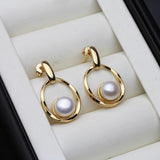 Sterling Silver Natural Pearl Earrings For Women
