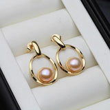 Sterling Silver Natural Pearl Earrings For Women