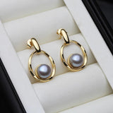 Sterling Silver Natural Pearl Earrings For Women