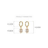 925 Silver Baroque Pearl Hugging Earrings for Women