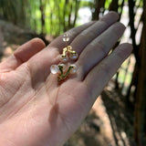 Natural Freshwater Pearl 925 Sterling Silver Heart Stud Earrings