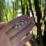 Natural Freshwater Pearl 925 Sterling Silver Heart Stud Earrings