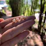 Natural Freshwater Pearl 925 Sterling Silver Heart Stud Earrings
