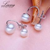 Pink Freshwater Pearl Stud Earrings Wedding