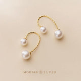 925 Silver Pearl Dangle Earrings for Women Fine Jewelry