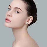 925 Silver Pearl Earrings Natural Freshwater Stud Wedding Gift