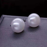 Freshwater Pearl Stud Earrings S925 Sterling Silver Women Jewelry