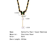Butterfly Necklace with Pearl Pendant, Intellectually Charming