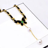 Butterfly Necklace with Pearl Pendant, Intellectually Charming