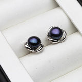 Classic Natural Freshwater Pearl Earrings, 925 Silver Studs, Thanksgiving Gift