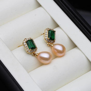 Natural Pearl Earrings For Women - Wedding Freshwater Pearl Earring