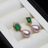 Natural Pearl Earrings For Women - Wedding Freshwater Pearl Earring