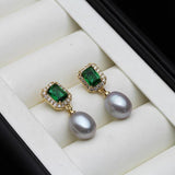 Natural Pearl Earrings For Women - Wedding Freshwater Pearl Earring