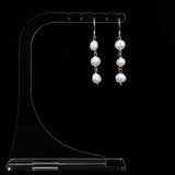 Baroque Shape Freshwater Pearls Tassel Earrings 925 Sterling Silver