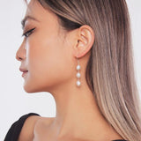 Baroque Shape Freshwater Pearls Tassel Earrings 925 Sterling Silver