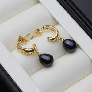Natural Stone Pearl Earring Women 925 Silver Daughter Birthday Gift