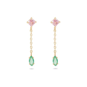 925 Silver Pastel CZ Mini Piercing Earring
