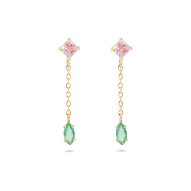 925 Silver Pastel CZ Mini Piercing Earring