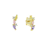 925 Silver Pastel CZ Mini Piercing Earring