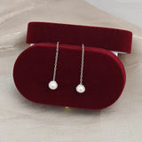 Freshwater Pearl Long Earrings 925 Silver Jewelry for Women